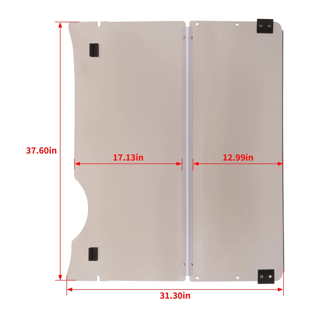 Smoke Tinted Folding Windshield for EZGO RXV Golf Cart (2008–Present)