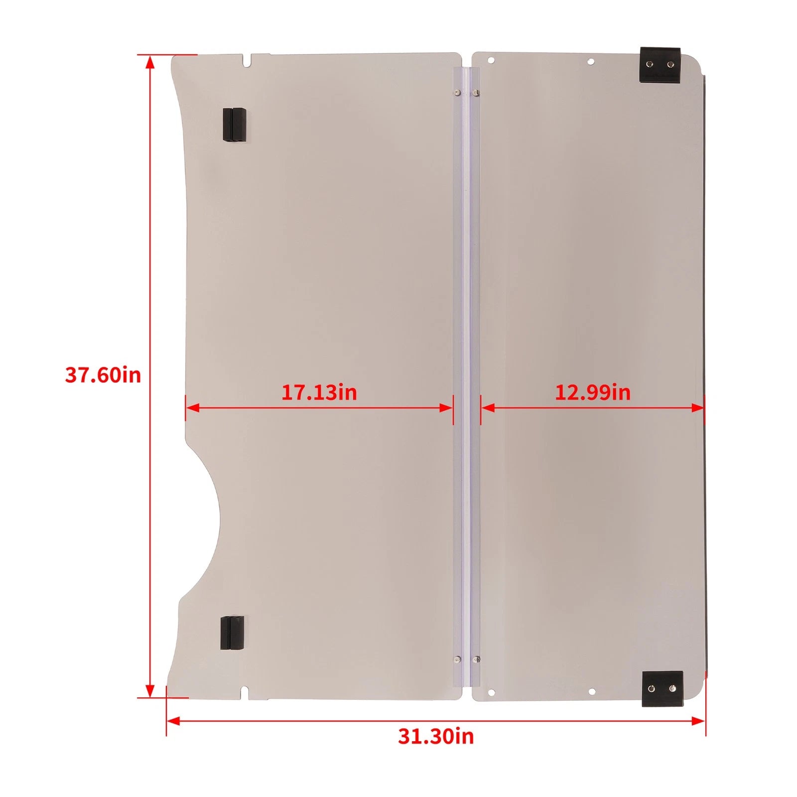 Smoke Tinted Folding Windshield for EZGO RXV Golf Cart (2008–Present)