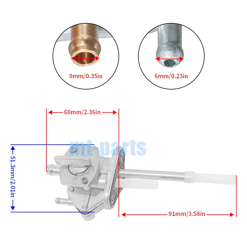 Fuel Gas Valve Petcock for Suzuki DR-Z400S/DR-Z400SM (2000–2021) 44300-29F20