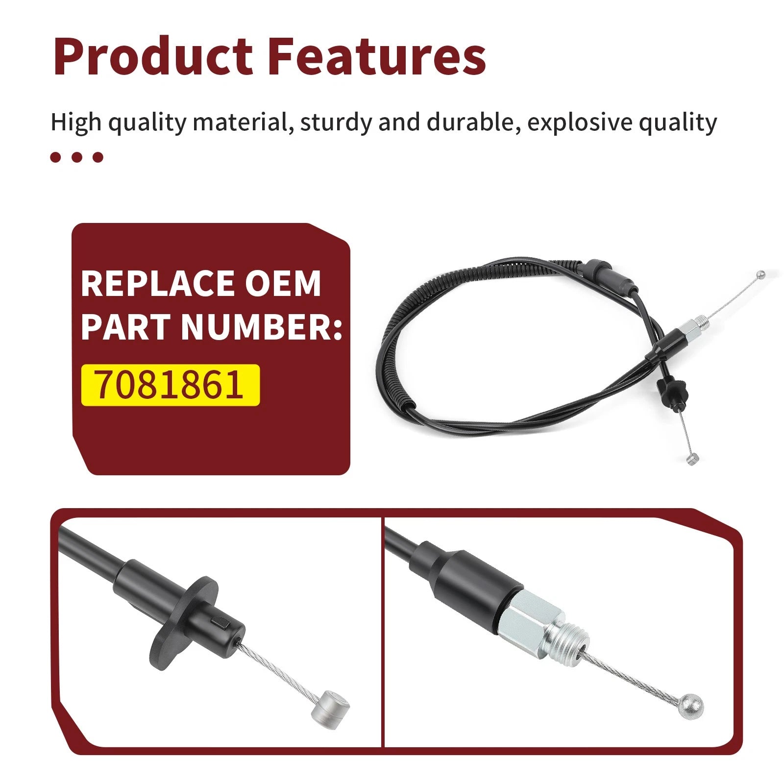 Throttle Cable 7081861 for Polaris Sportsman X2 570 EPS (2015–2021)