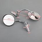 Chrome Handlebar End Mirrors for Motorcycle Cafe Racer (22mm)