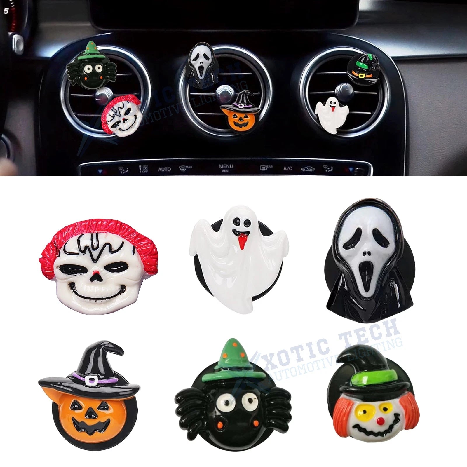 6PCS Ghost Demon Car Scent Air Freshener Clips for (YYYY–YYYY)