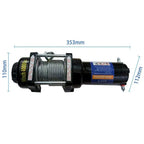 12V 4000LBS Electric Winch for Truck with 5mm x 10m Steel Cable