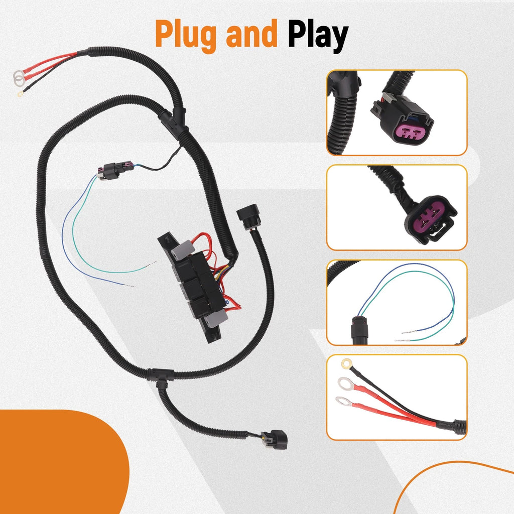 Dual Speed Electric Fan Control Wiring Harness Kit for Silverado 1500 (2007-2013)