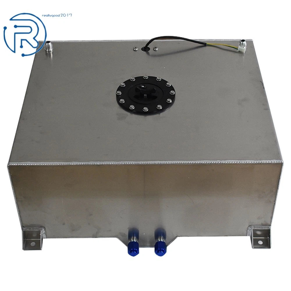 20 Gallon Fuel Cell Tank w/ Cap & Level Sender for Universal (Aluminum Silver)
