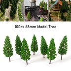 100Pcs Model Trees for Train Railway Landscape Wargame Scenery