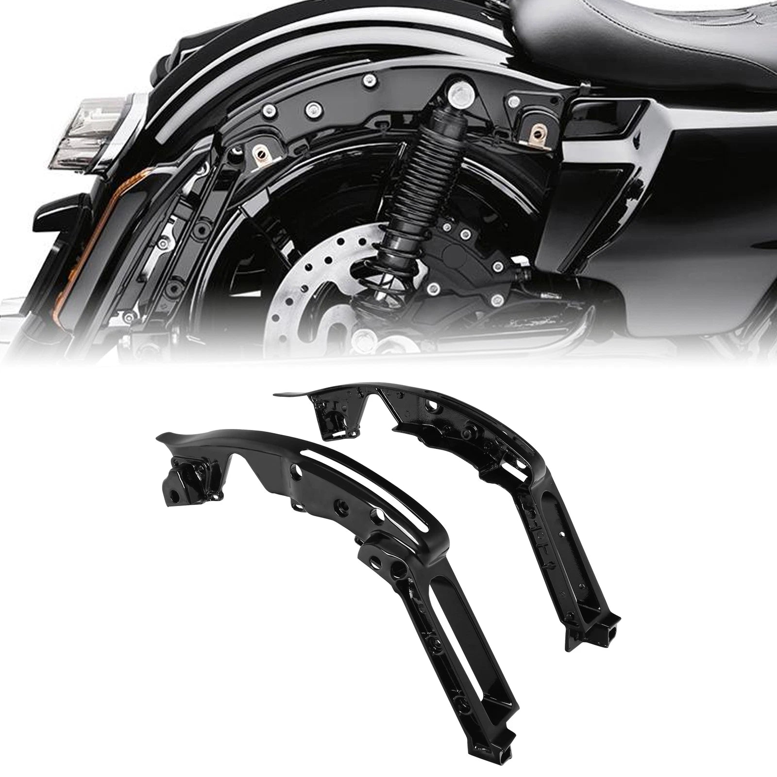 Fender Support Kit for Harley Touring CVO Road Glide King (2014–2025) 23 Black