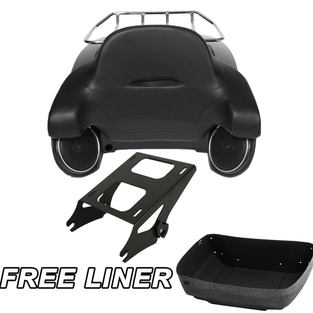 Matte Black Trunk Pad Speaker Mount Rack for Harley Electra Glide (2014–2025)