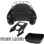 Matte Black Trunk Pad Speaker Mount Rack for Harley Electra Glide (2014–2025)