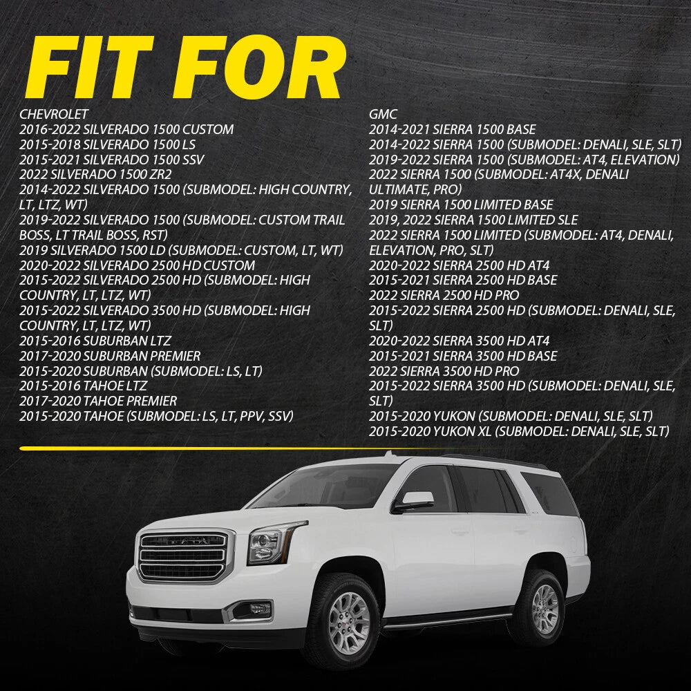 Set of 4 Exterior Door Handles for Chevrolet Silverado (2014–2022)