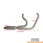 Exhaust Muffler Pipe for Harley Dyna Fat Bob FXDF Super Glide FXDC (2006-2017)
