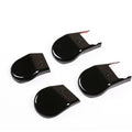 4 Pcs Glossy Black ABS Car Seat Base Cover Trim for Toyota Hilux (2015-2021)