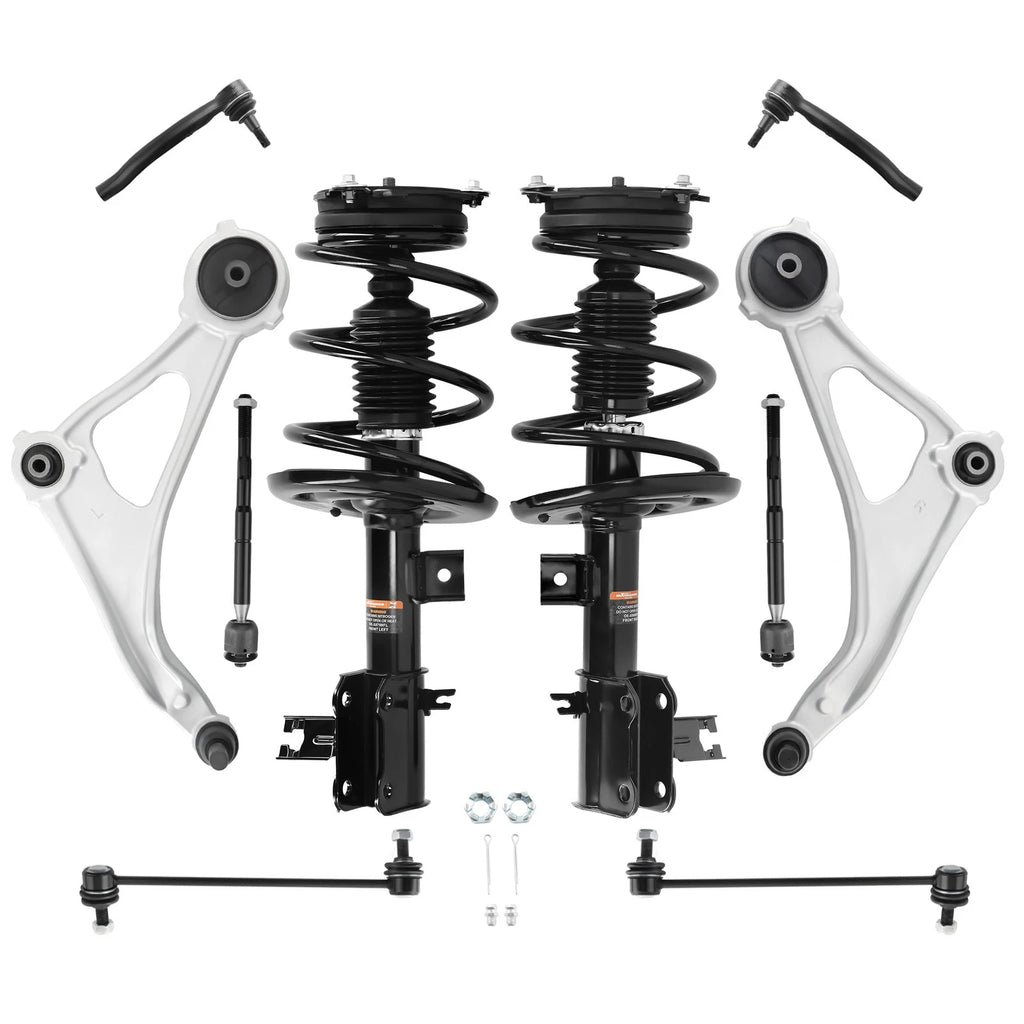 10x Front Struts Coil Spring + Control Arms for Nissan Altima (2015–2018)