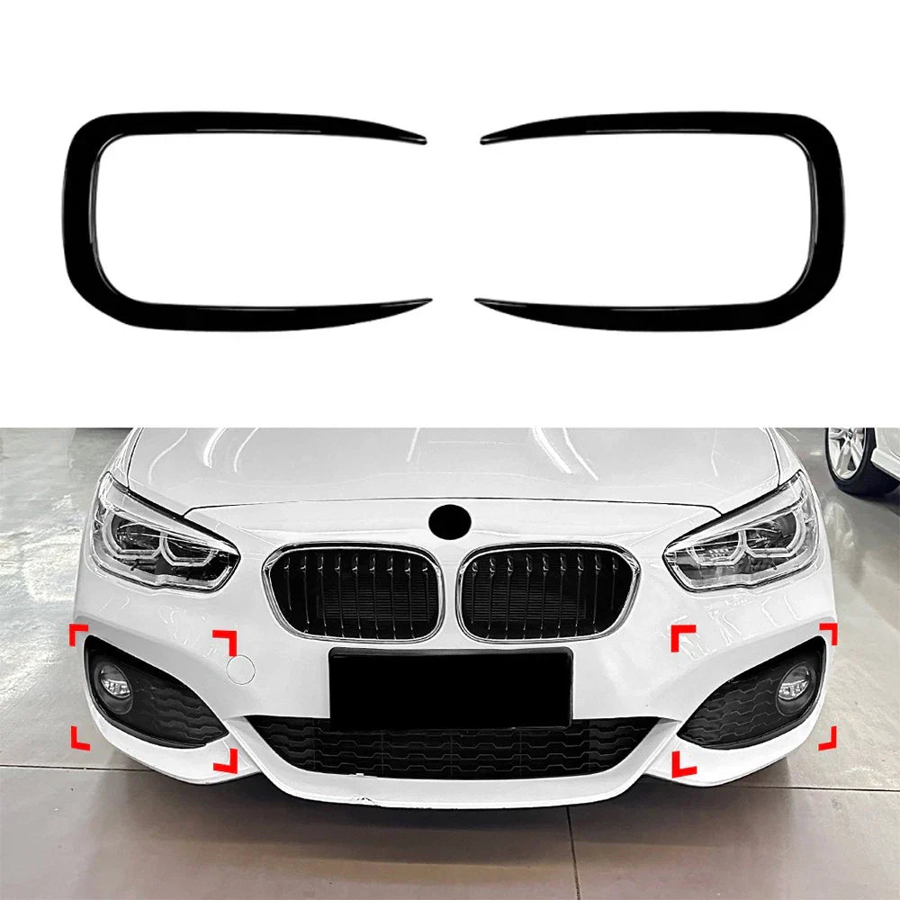 Black Side Vent C Canards Splitter for BMW 1-Series F20 F21 (2015–2019)