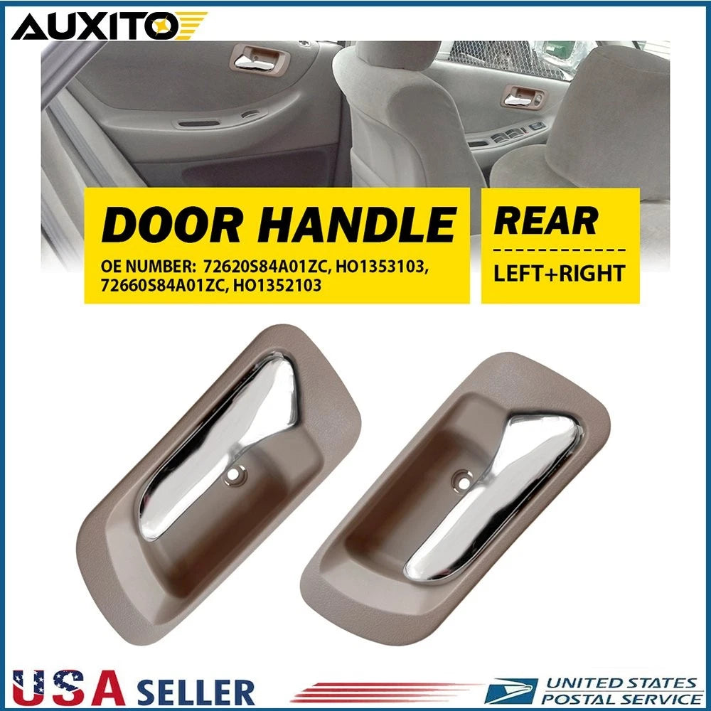 2X Door Handle Set for Honda Accord (1998–2002) Rear Inner Beige Housing