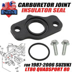 Carburetor Joint Insulator Seal Spacer & Bolts for Suzuki Quadsport 80 LT80 (1980–1990)