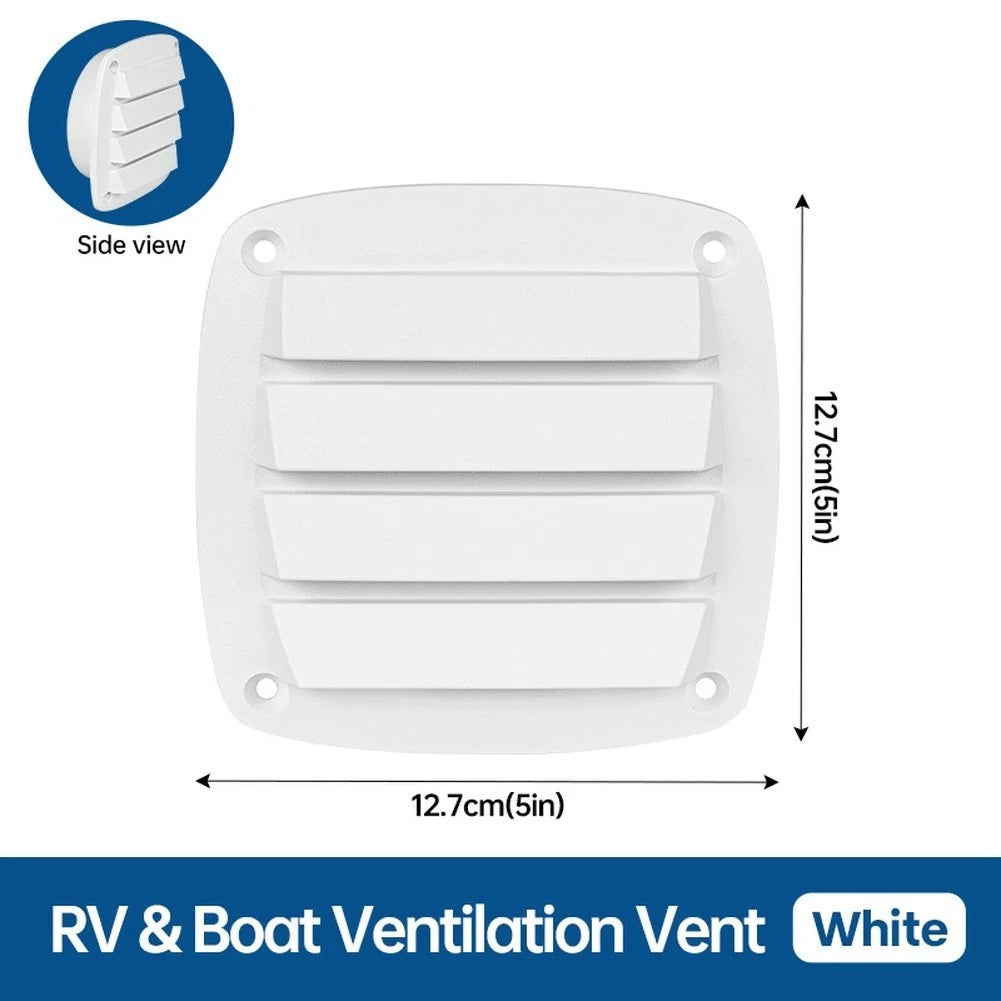 Vent Cover for RV Boat Trailers (White Black)