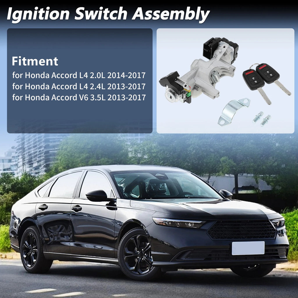 Ignition Lock Cylinder W/ 2 Key for Honda Accord L4 2.0L (2014–2017)