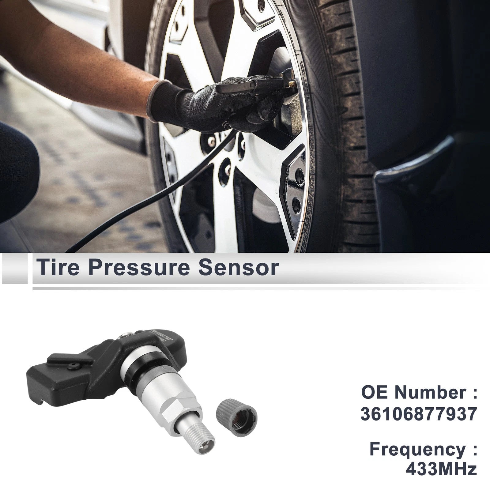 Tire Pressure Sensor 433Mhz for BMW 530i (2017–2022) No.36106877937