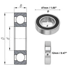 Deep Groove Ball Bearing 6005DDU for Scooter Skateboard (25x47x12mm)