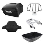 Matte Black Trunk Backrest Pad Rack for Harley Road Glide (2009–2013)