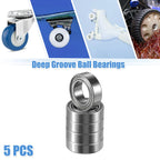 5 Pcs MR106ZZ Deep Groove Ball Bearings for Cars (6x10x3mm)