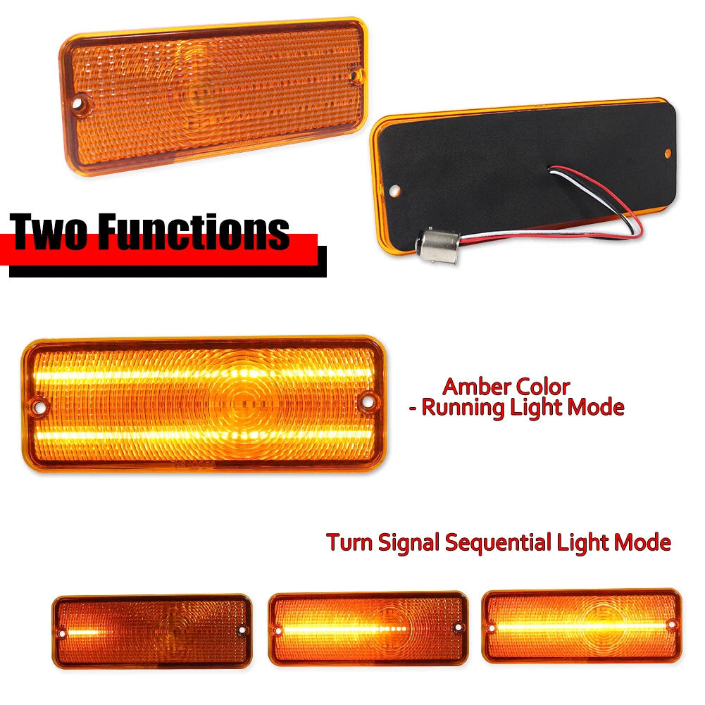 Amber Switchback LED Parking Signal Light for Ford F-100 (1974–1977)