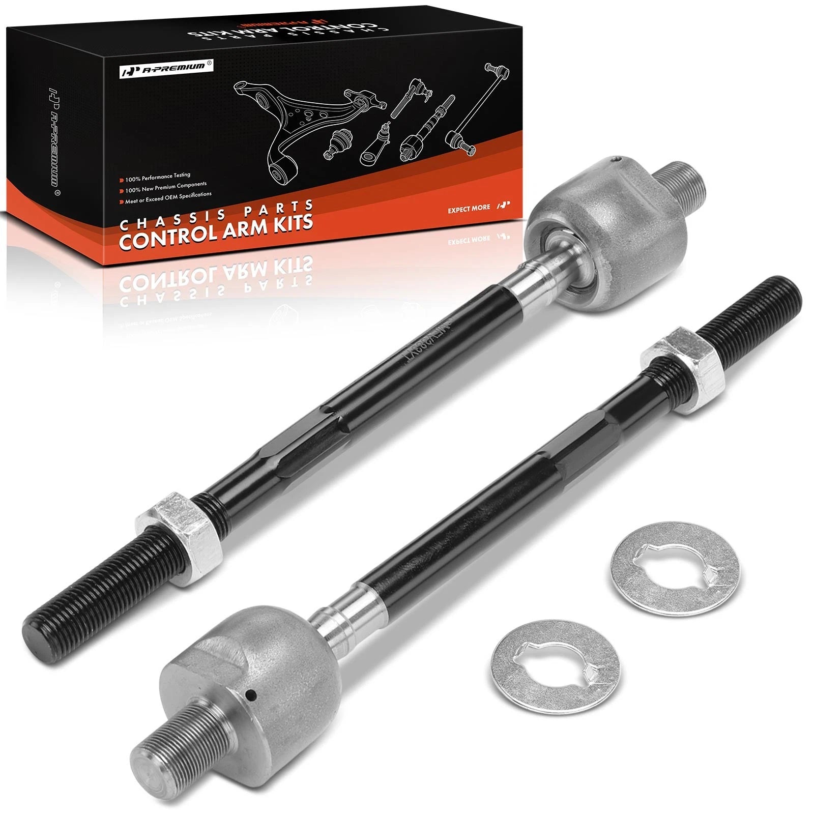 2X Front Inner Tie Rod End for Nissan 300ZX (1995–1996)