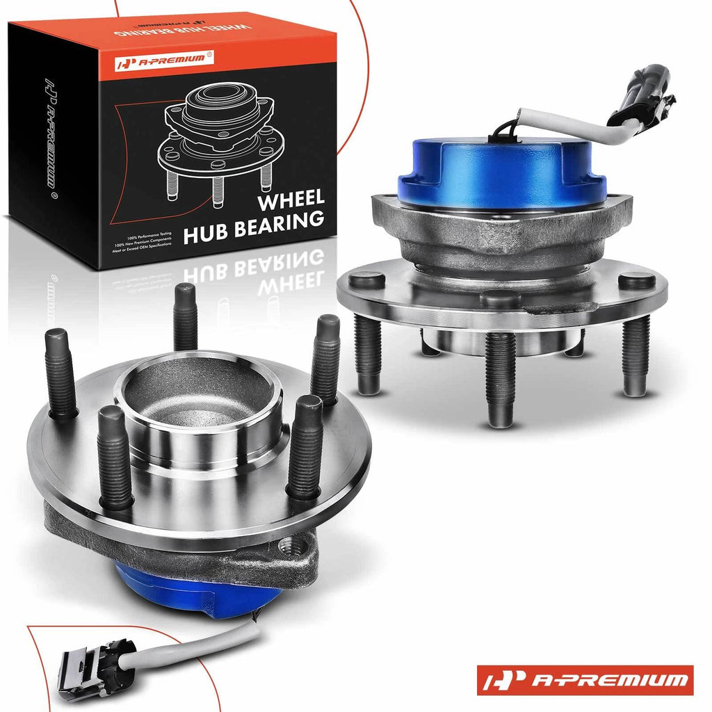 2X Front Wheel Hub & Bearing Assembly with ABS for Chevrolet