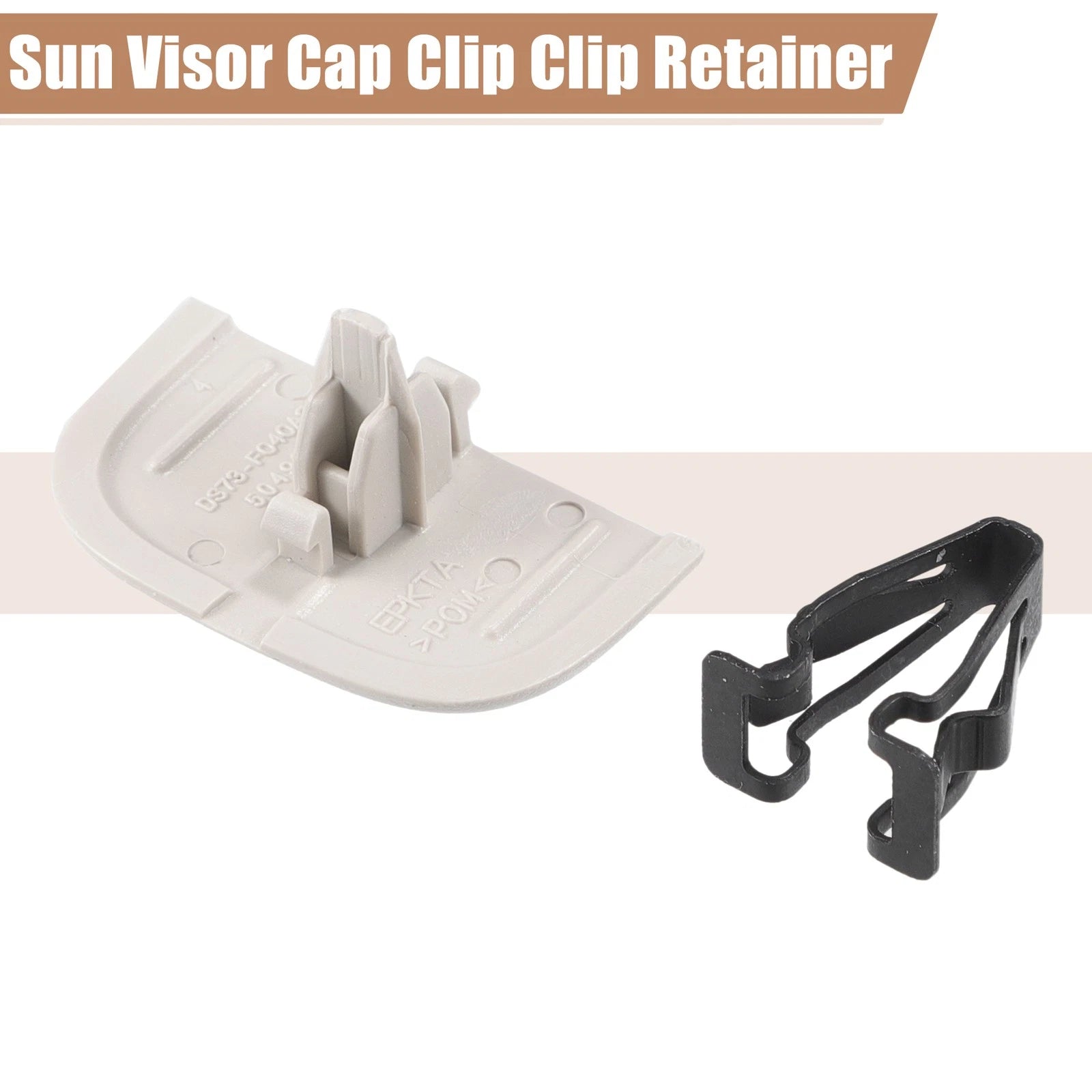 2X Gray Iron Sun Visor Cap Clip Retainer for Ford Fusion (2013–2016)