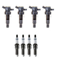 Set of 4 Ignition Coils & 4 Iridium Spark Plugs for Hyundai 1.6 L4
