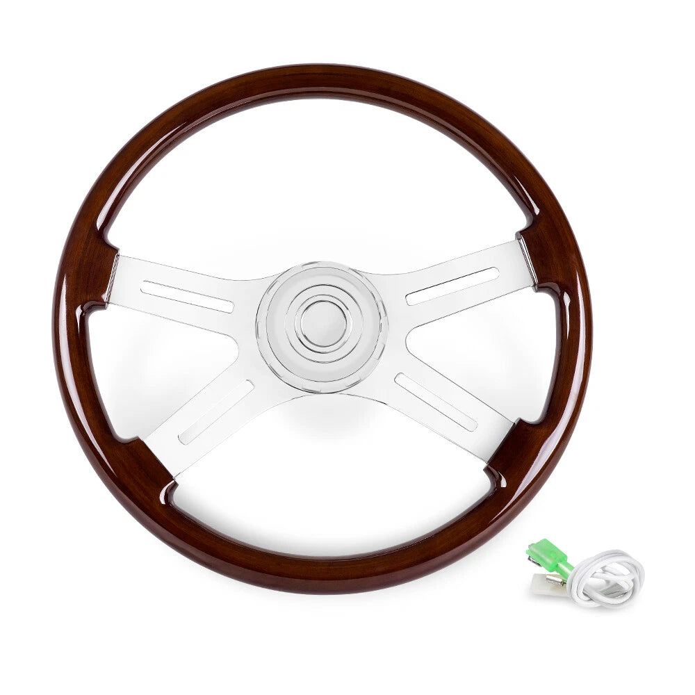 18" Wood Steering Wheel for Classic Trucks