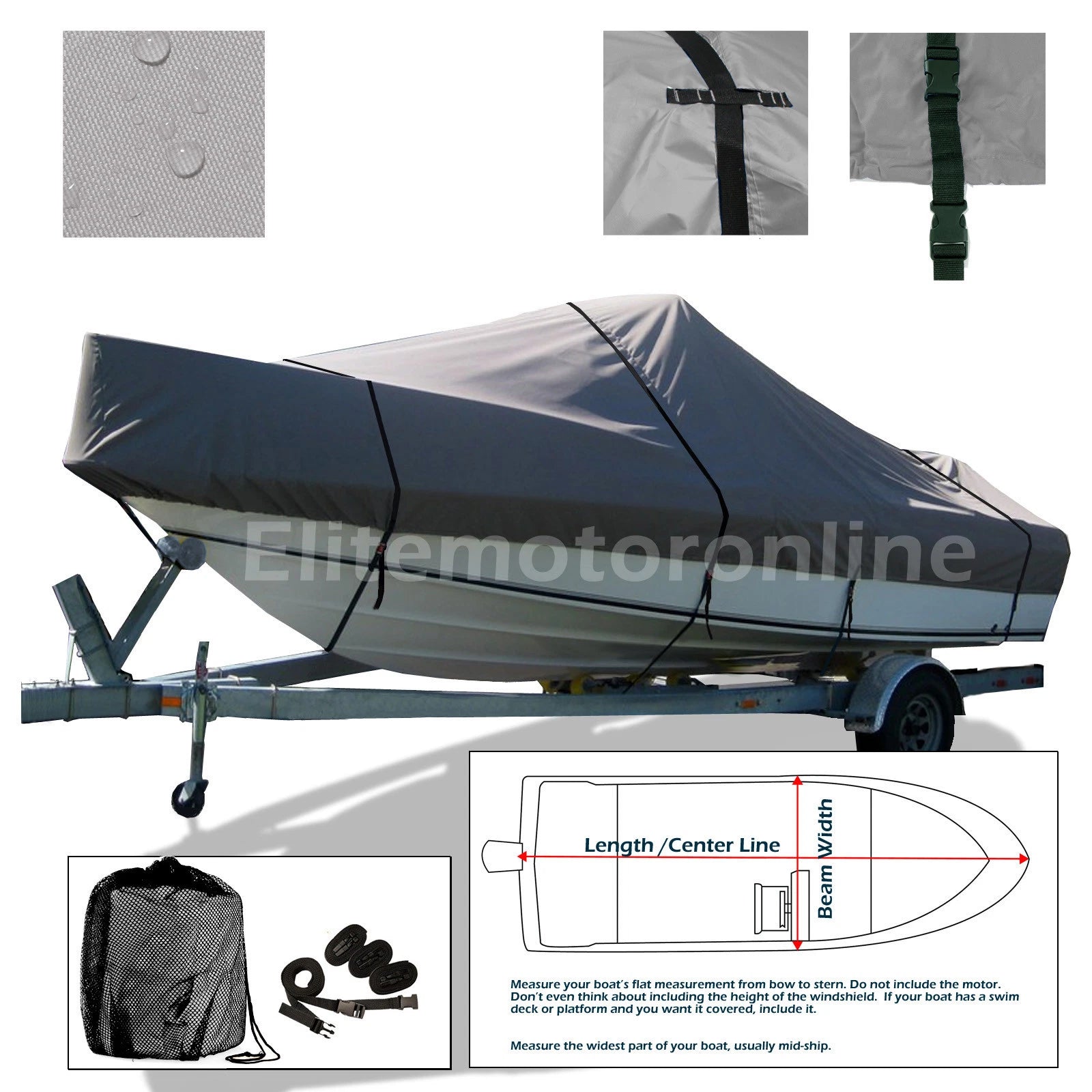 Heavy Duty Rainproof Boat Cover for Crownline 260 CR