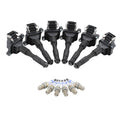 Set of 6 Ignition Coils & Platinum Spark Plugs for BMW E36 E39 E46 (1998–2006)
