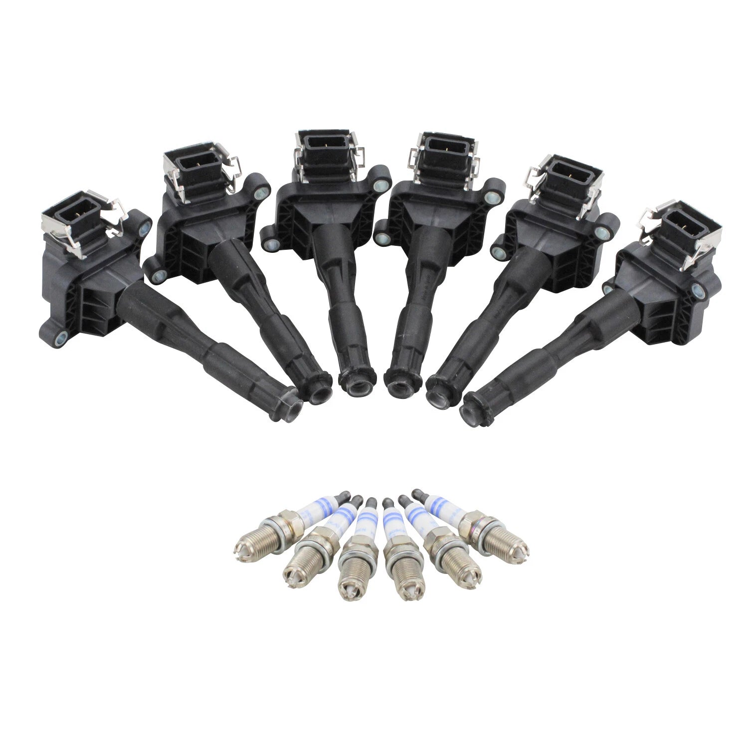 Set of 6 Ignition Coils & Platinum Spark Plugs for BMW E36 E39 E46 (1998–2006)