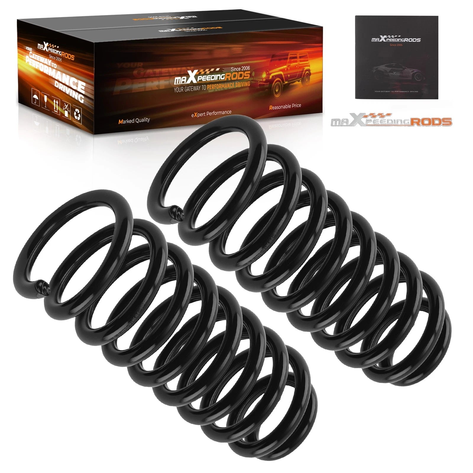 2" Lowering Spring for GMC Envoy (2002–2009) RWD, Powder Coated