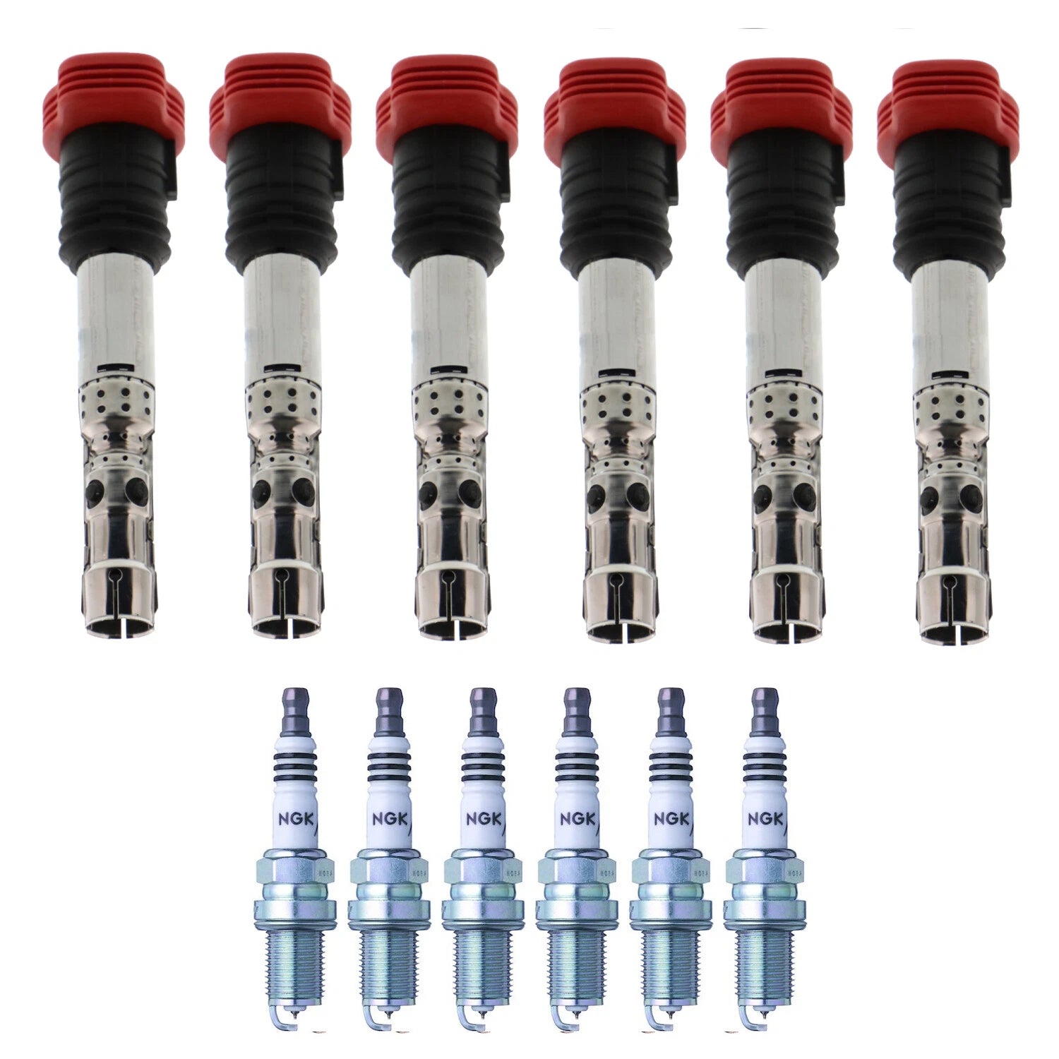 Set of 6 Ignition Coils & NGK Iridium IX Spark Plugs for NSX A4 A6 GS300