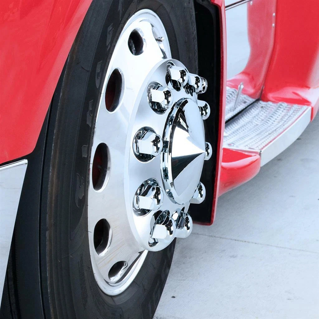 Lug Nut Covers Chrome Plastic Push On with Flange for Ford F-150 (2015–2023)
