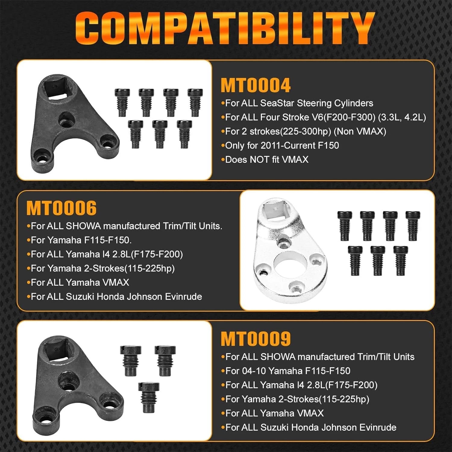 Set of 2 Outboard Trim Tilt Pin Wrench Tool MT0006 for Yamaha Suzuki Johnson Evinrude