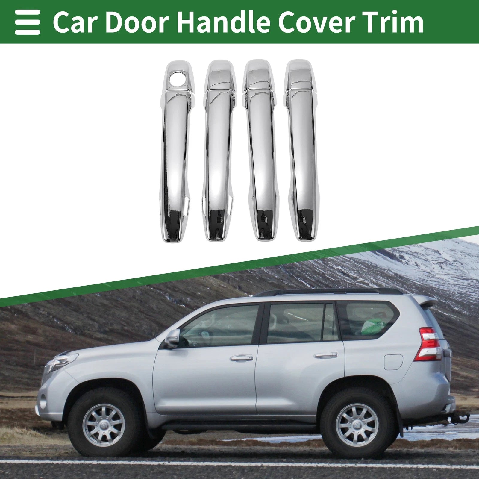 Door Handle Cover Trim for Subaru Outback (2012–2019) Silver Tone