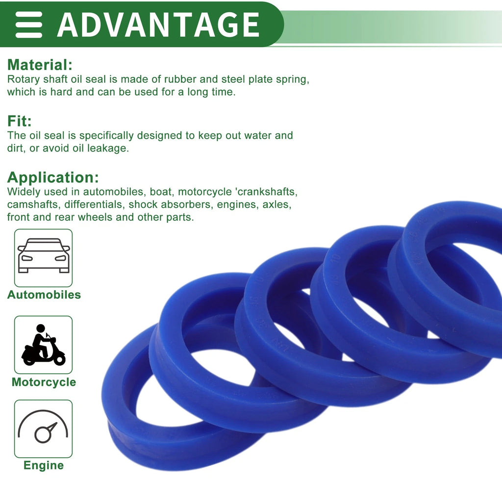 Set of 5 Oil Seal Rotary Shaft Seal 36x48x10mm High Pressure TPU