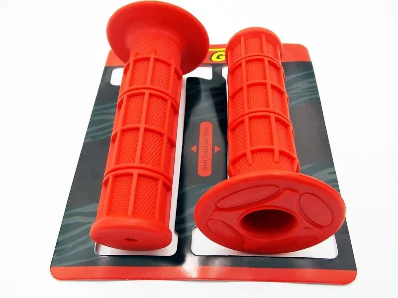 Kawasaki KX400 Red Hand Grip Set (Left & Right) - Handlebar Grips