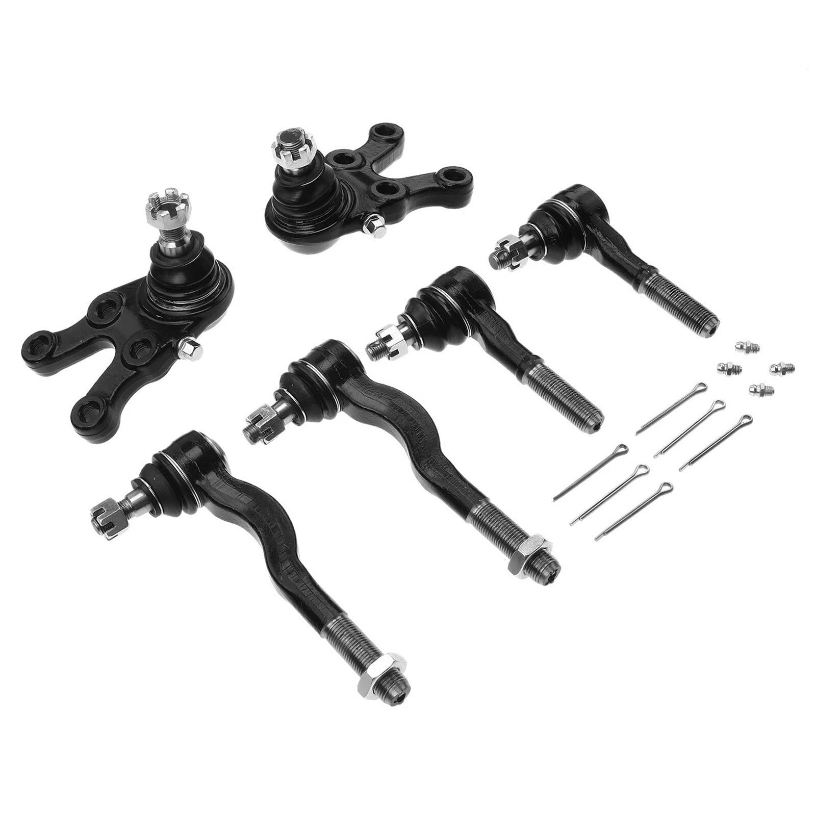 Set of 6 Front Ball Joints & Tie Rods for Mitsubishi Montero Sport (1997–2004)