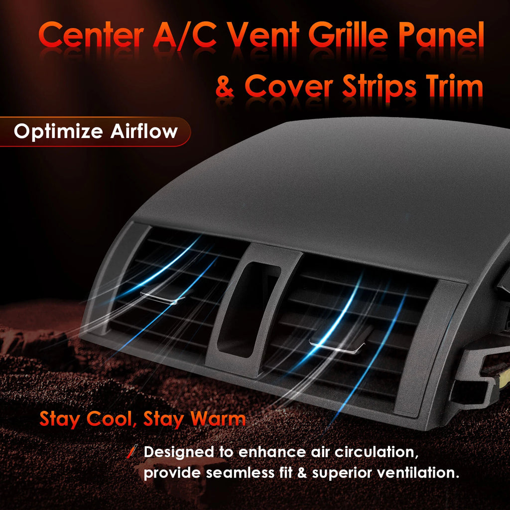 AC Dash Air Vent Trim Panel Cover for Toyota Corolla (2008-2013)