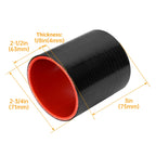 2.5" Universal Aluminum Turbo Intercooler Pipe Kit with Hose and Clamp