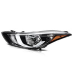 Headlight Assembly for Hyundai Elantra (2014–2016) Black Housing Halogen