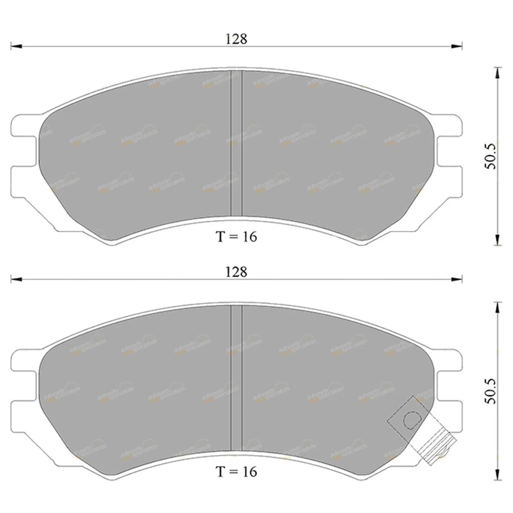 Front Disc Brake Pads Set for Nissan Bluebird U13 2.4L KA24DE (1993-1997)