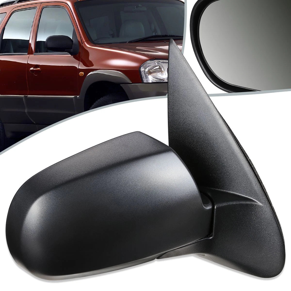 OE Style Manual Side View Door Mirror Right for Mazda Tribute (2001–2004) MA1321127