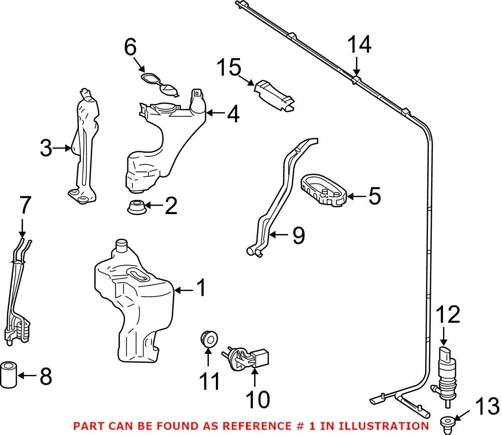 Genuine OEM Front Washer Fluid Reservoir for Mercedes-Benz CL550 (2007)