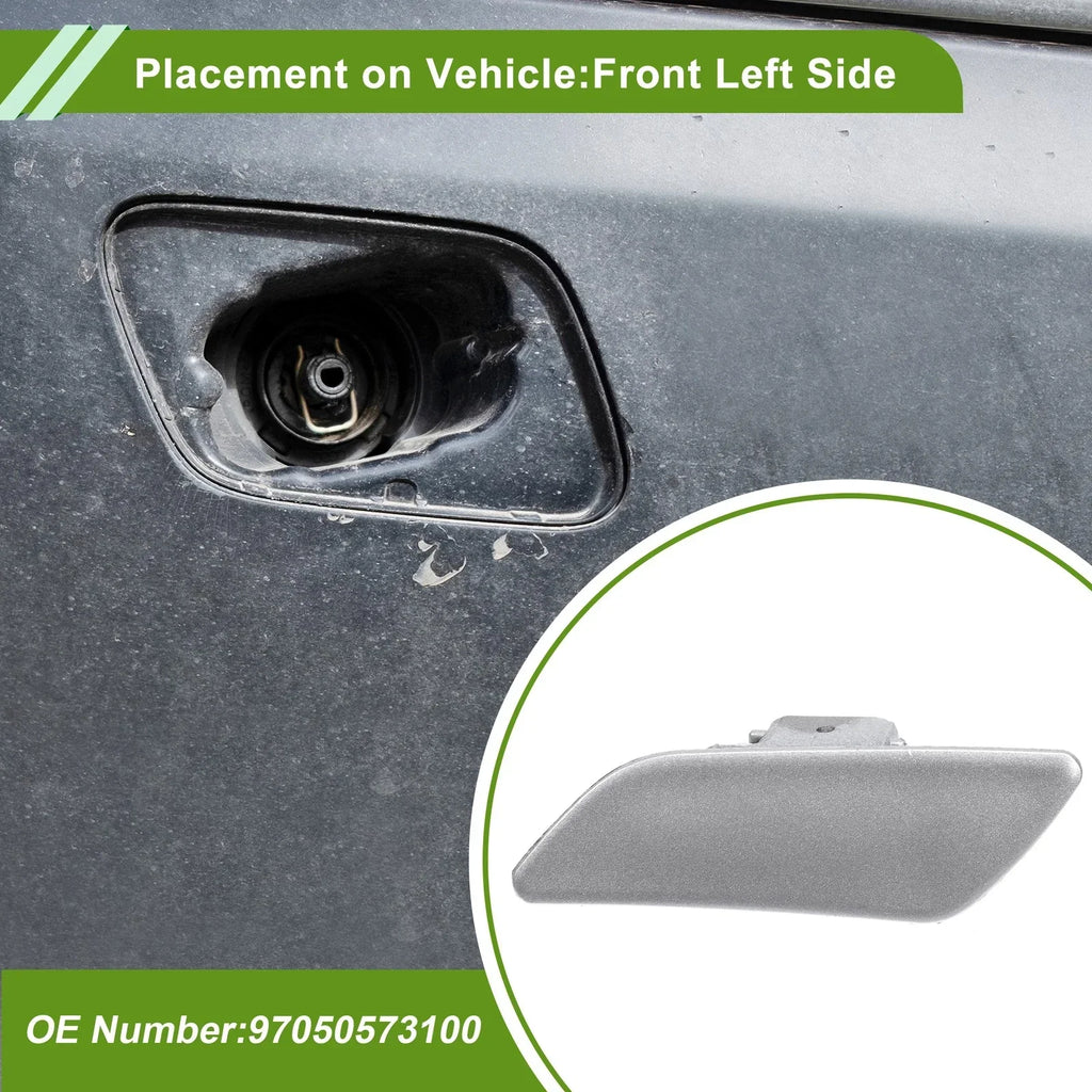 Washer Nozzle Cover Cap for Porsche Panamera (2010-2023) Silver Tone